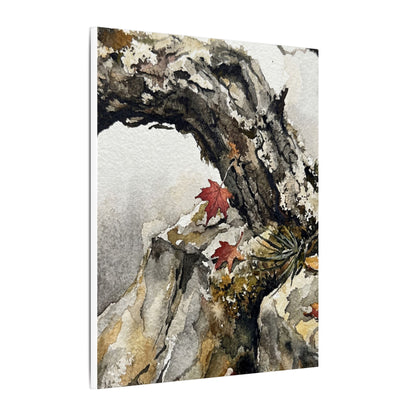 Pine Tree Autumn Canvas Art | Japandi Earthy Design