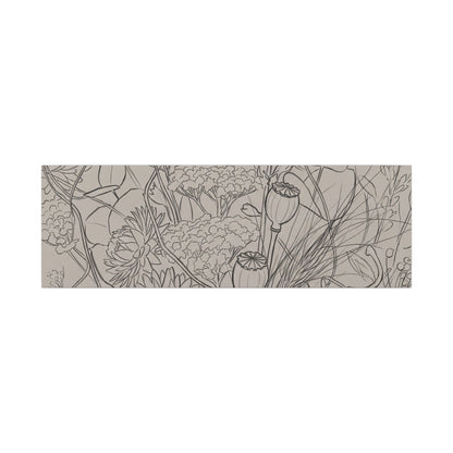 Summer Dried Flowers Minimal Line Canvas Art | Elegant Decor