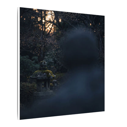 Spring Stone Lantern Moody Minimal Canvas Art | Bold Decor