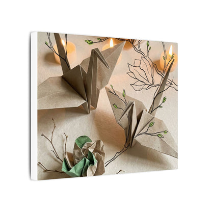 Paper Fold Spring Canvas Art | Japandi Earthy Design
