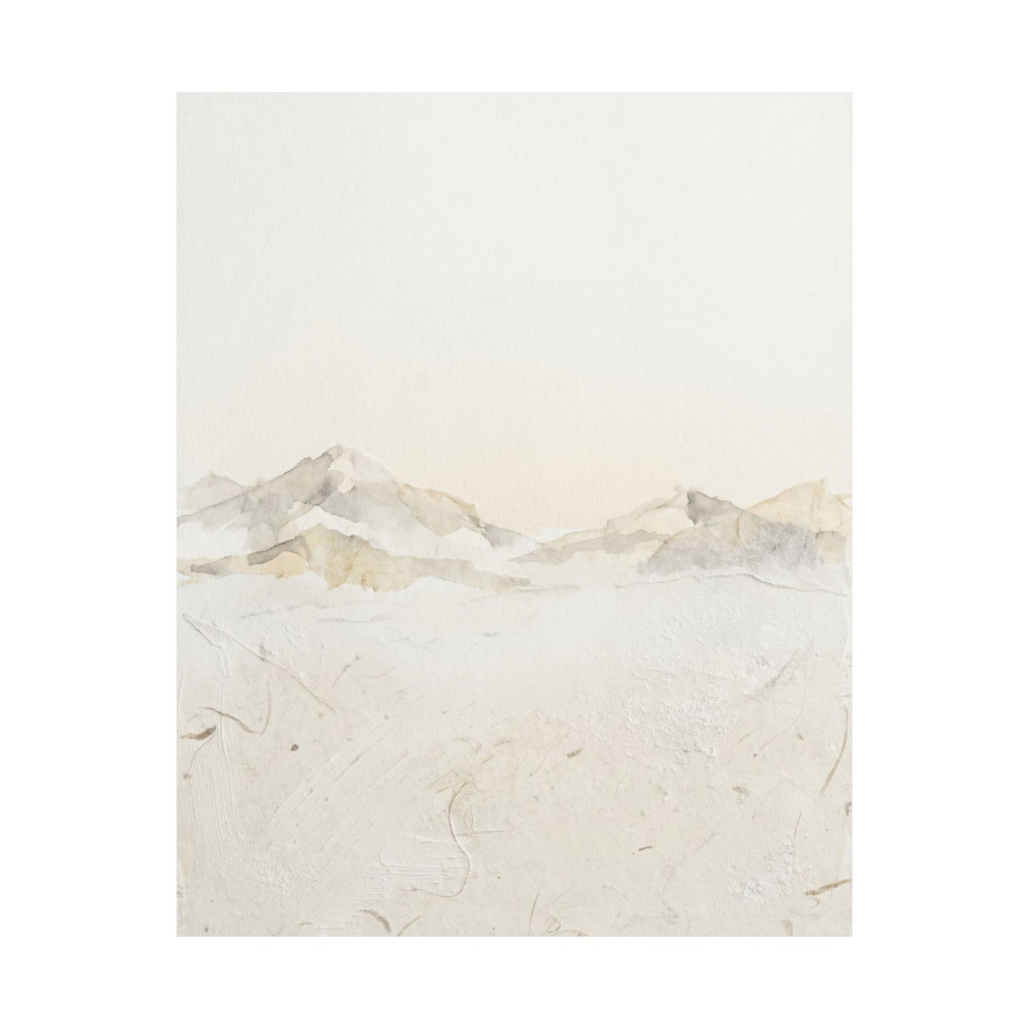 Winter Mountain Mist Texture Wall Art Print | Elegant Decor