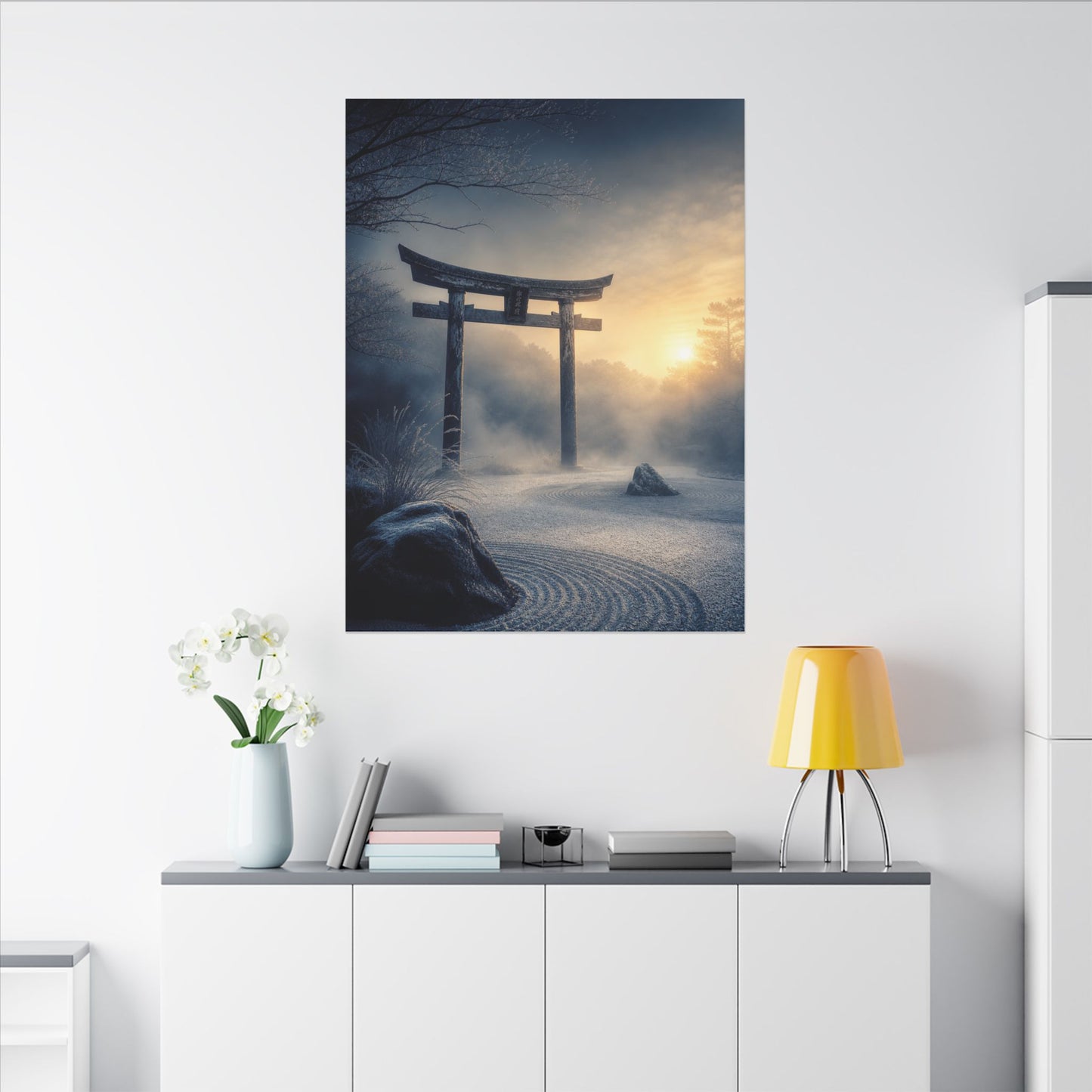 Zen Torii Gate in Golden Hour | Karesansui Canvas Art