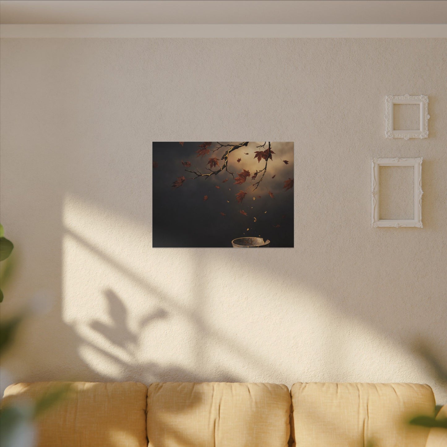 Moonlit Garden Gold Repair Canvas Art | Beautiful Kintsugi Art