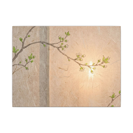 Spring Cherry Blossom Forest Whimsy Canvas Art | Rustic Decor Art Print