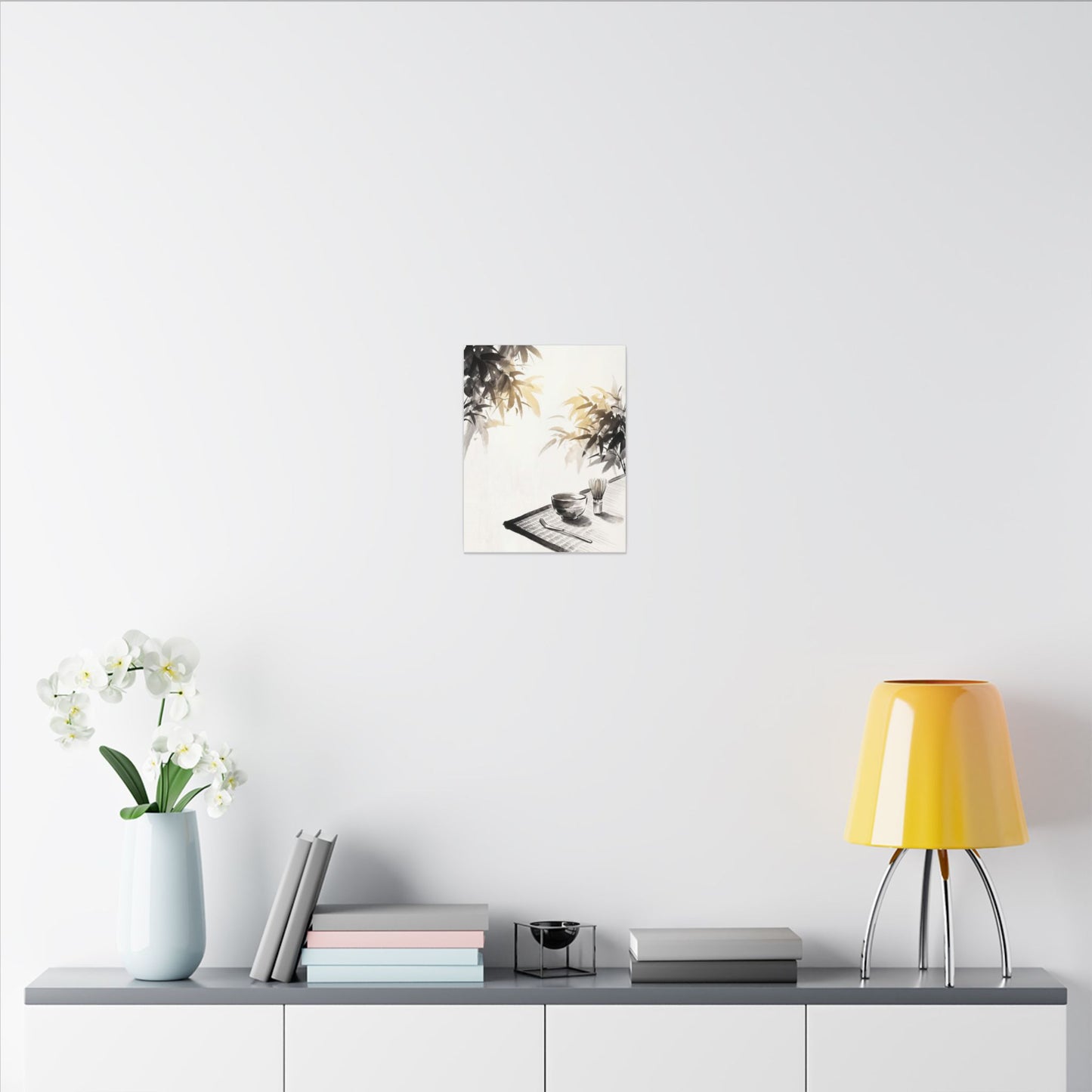 Tea Ceremony Sumi E Canvas Art | Serene Zen Art