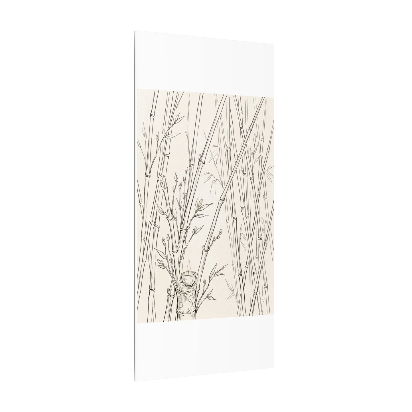 Candlelight Bamboo Grove Canvas Art - Japandi Fukinsei