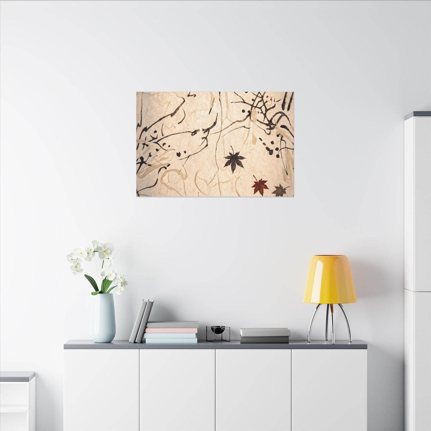 Golden Hour Shoji Screen Canvas Art - Japandi Fukinsei
