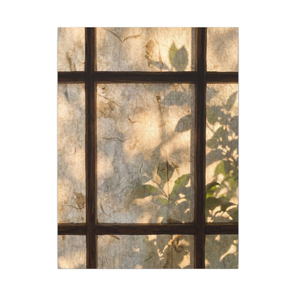 Golden Hour Shoji Screen Canvas Art - Japandi Mono No Aware