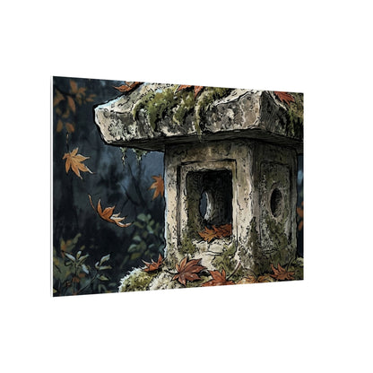 Shibui Stone Lantern Canvas Art - Japandi Minimal Line