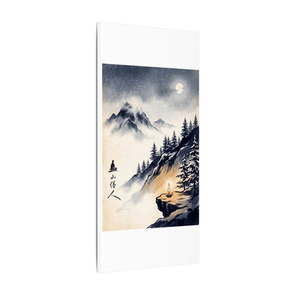 Mountain Mist Canvas Art | Winter Zen Ukiyo E Inspired Art