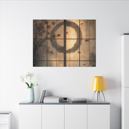 Shoji Screen Texture Canvas Art | Earthy Japandi Art