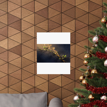Ma Incense Smoke Wall Art Print - Kintsugi Gold Vein