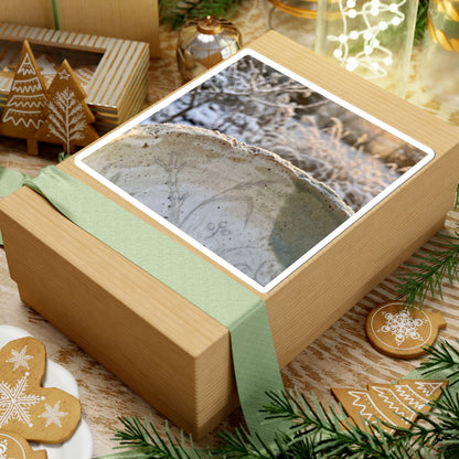 Winter Ceramic Bowl Minimal Line Sticker | Warm Decor