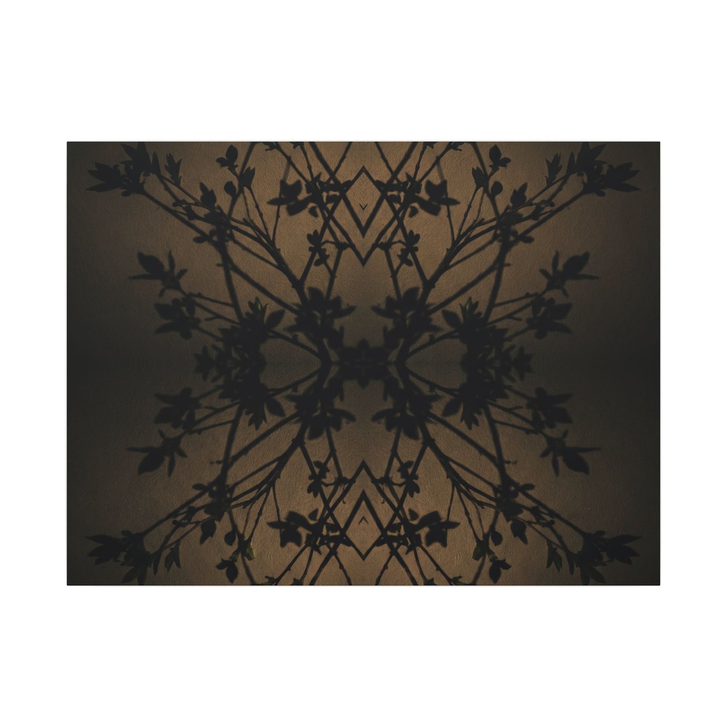 Golden Hour Shadow Play Canvas Art - Dark Japandi Seijaku