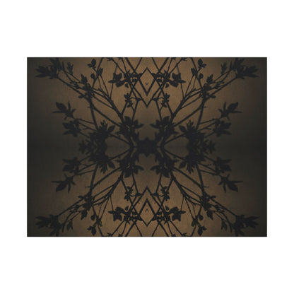 Golden Hour Shadow Play Canvas Art - Dark Japandi Seijaku
