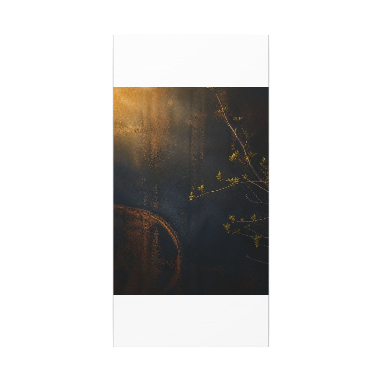 Spring Rust Patina Dark Texture Canvas Art | Moody Decor