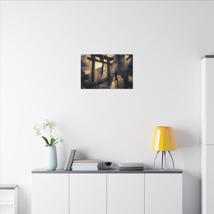 Winter Torii Gate Moody Minimal Canvas Art | Bold Decor