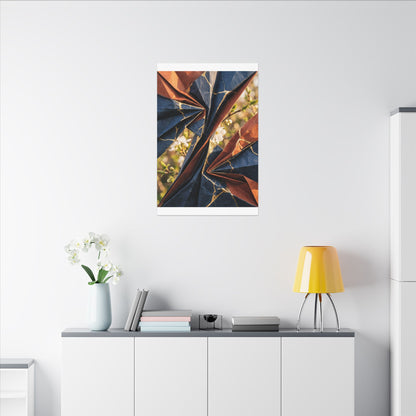 Kintsugi Paper Fold in Golden Hour | Crackle Gold Canvas Art