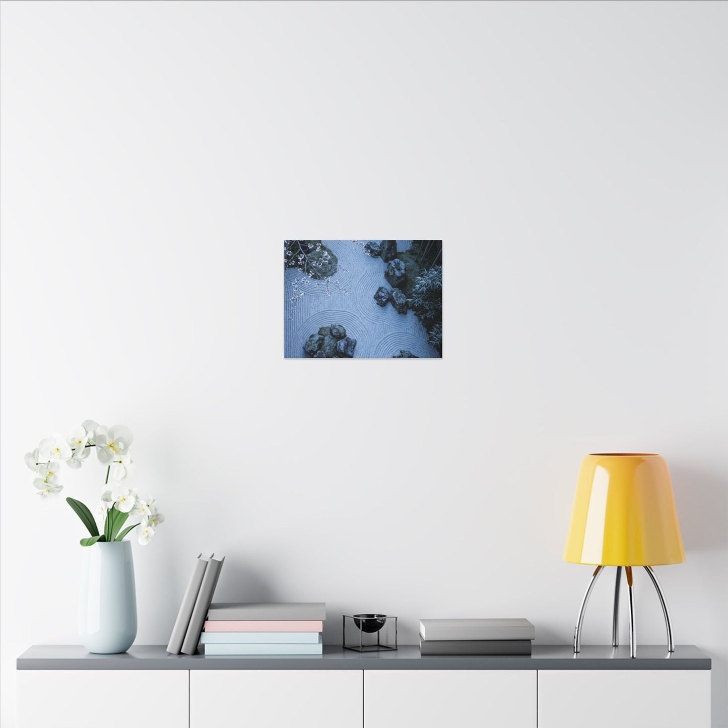 Earthy Silk Drape Canvas Art - Minimal Line Japandi