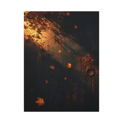 Dark Japandi Rust Patina in Golden Hour | Shadow Zen Canvas Art