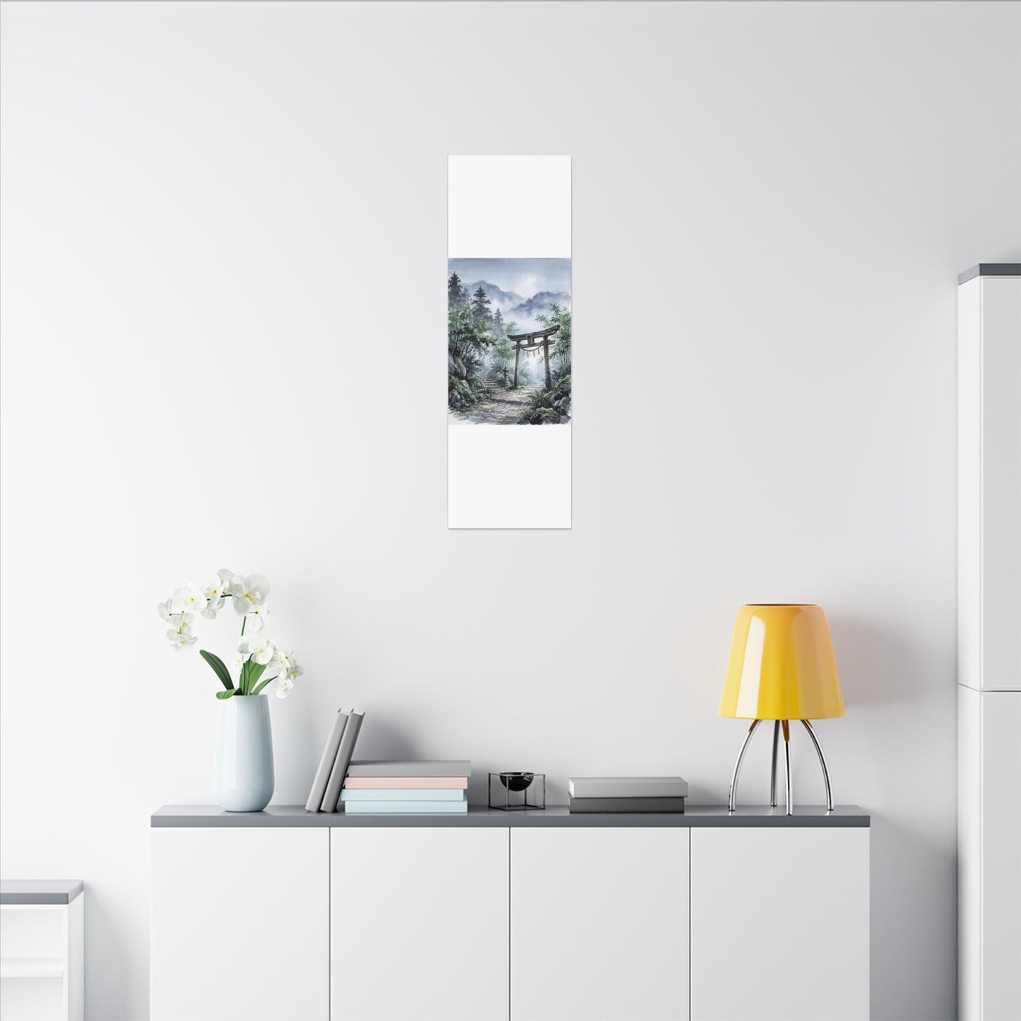 Moonlight Torii Gate Canvas Art - Zen Fukinsei