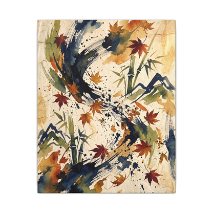 Golden Hour Ink Brushstroke Canvas Art - Zen Shibui
