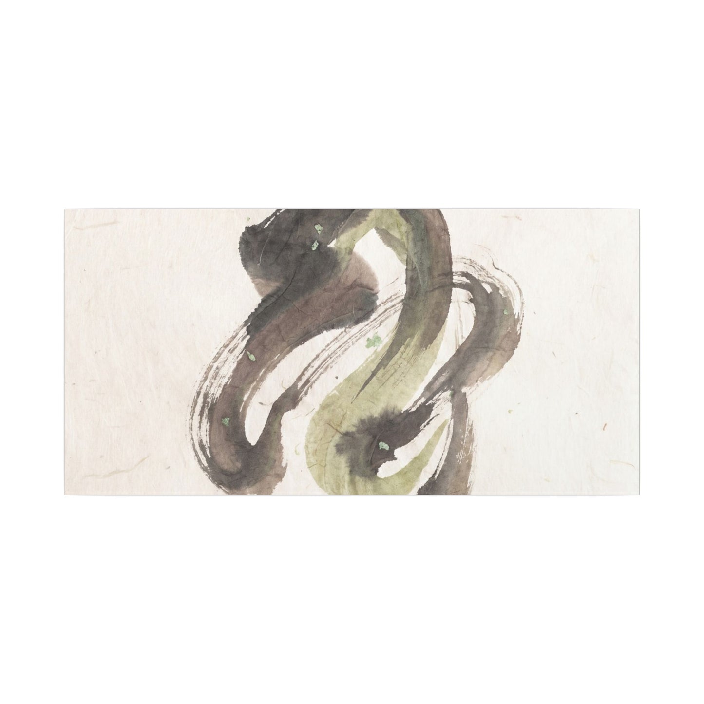 Ink Brushstroke Canvas Art | Spring Japandi Japanese Pattern Art