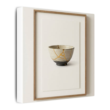 Kintsugi Charcoal Canvas Art