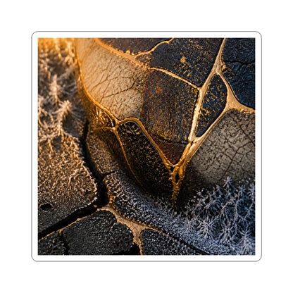 Cracked Earth Sticker | Winter Kintsugi Gold Repair Art