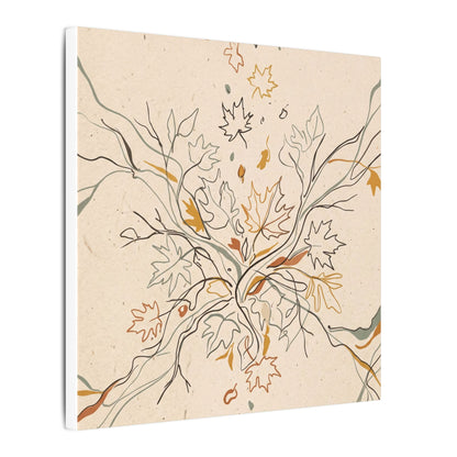 Warm Shadow Play Canvas Art - Minimal Line Japandi