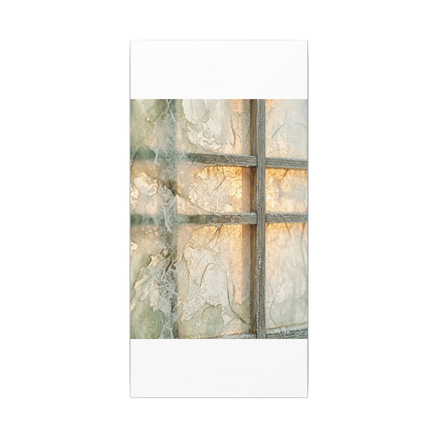 Winter Shoji Screen Watercolor Canvas Art | Elegant Decor