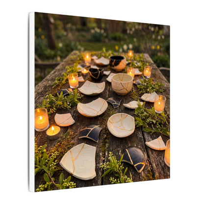 Broken Pottery Spring Canvas Art | Kintsugi Beautiful Design