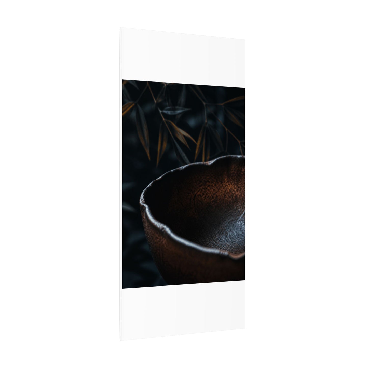 Luxurious Ceramic Bowl Canvas Art - Shadow Zen Dark Japandi