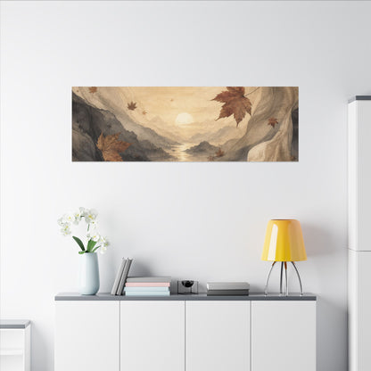 Autumn Silk Drape Watercolor Canvas Art | Earthy Decor