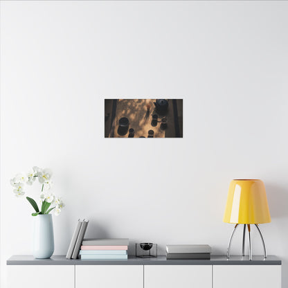 Shibui Tea Ceremony Canvas Art - Dark Japandi Shadow Zen