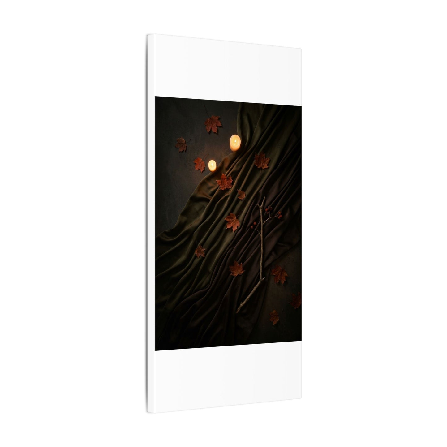 Autumn Silk Drape Moody Minimal Canvas Art | Moody Decor