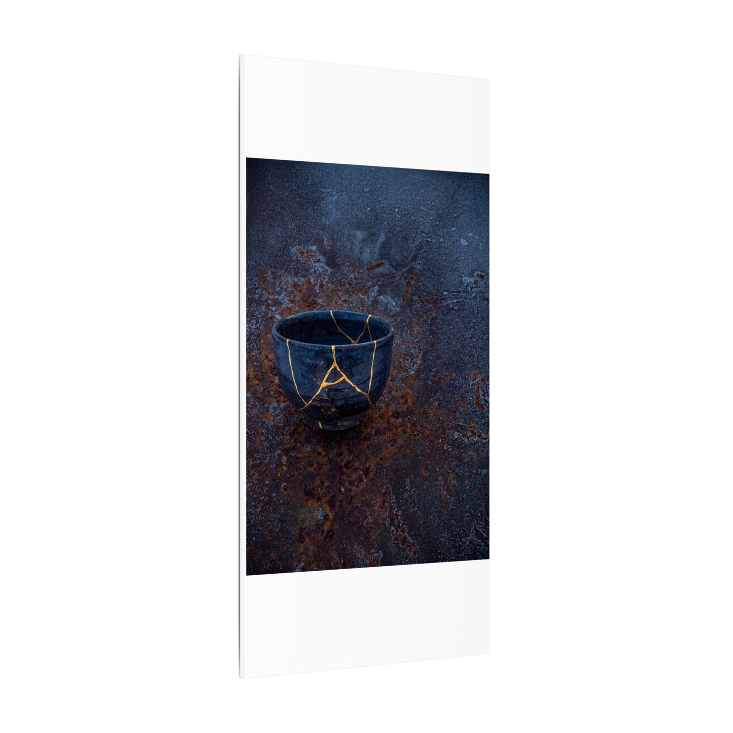 Rust Patina Winter Canvas Art | Kintsugi Healing Design