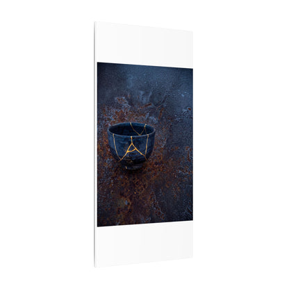 Rust Patina Winter Canvas Art | Kintsugi Healing Design