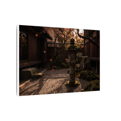 Seijaku Stone Lantern Canvas Art - Dark Japandi Shadow Zen
