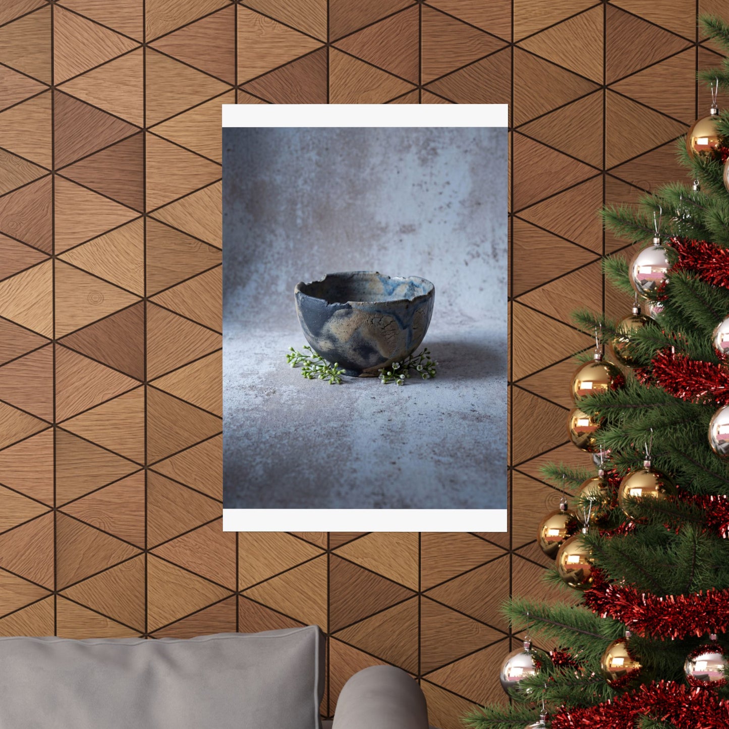 Moonlight Ceramic Bowl Wall Art Print - Japandi Ma