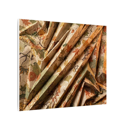 Paper Fold Autumn Canvas Art | Japandi Earthy Design