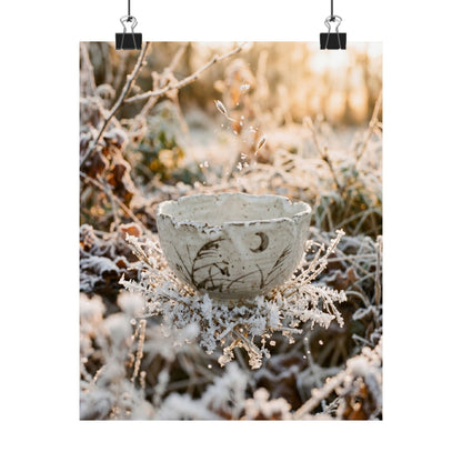 Golden Hour Ceramic Bowl Wall Art Print - Japandi Kanso
