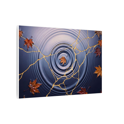 Kintsugi Water Ripple in Dawn | Gold Vein Canvas Art