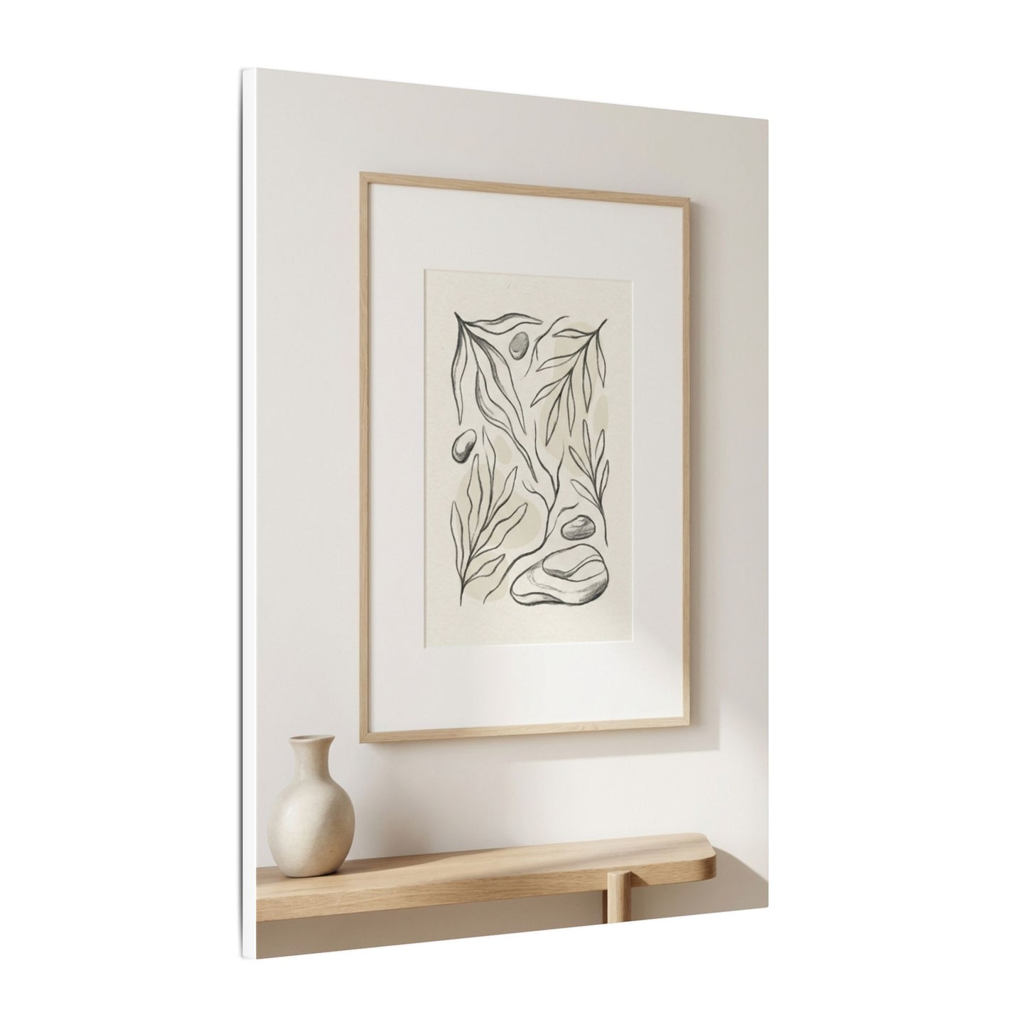 Japandi Charcoal Canvas Art