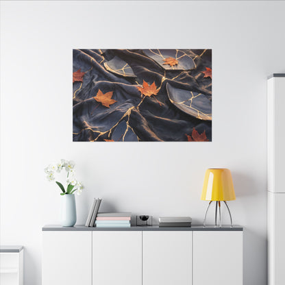 Golden Hour Silk Drape Canvas Art - Kintsugi Shibui