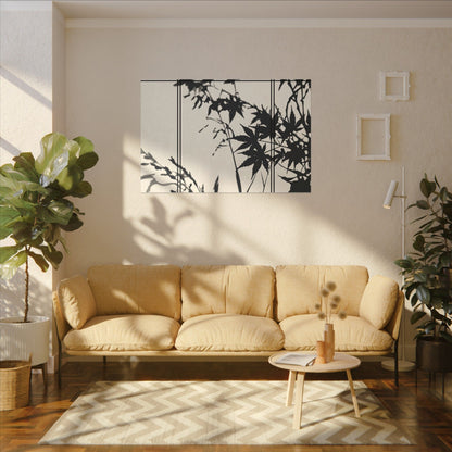 Shoji Screen Canvas Art | Summer Japandi Minimal Line Art