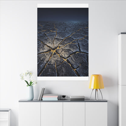 Cracked Earth Broken Beauty Canvas Art | Artful Kintsugi Art