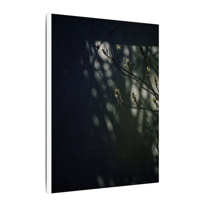 Dark Japandi Shoji Screen in Dappled | Moody Minimal Canvas Art