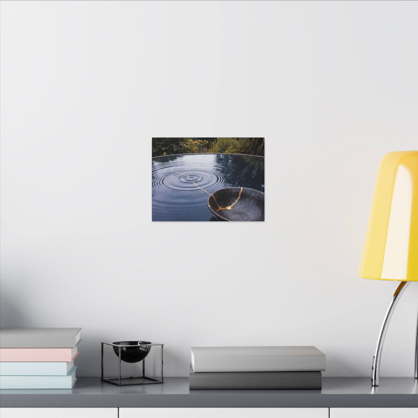 Kintsugi Water Ripple in Overcast | Broken Beauty Canvas Art