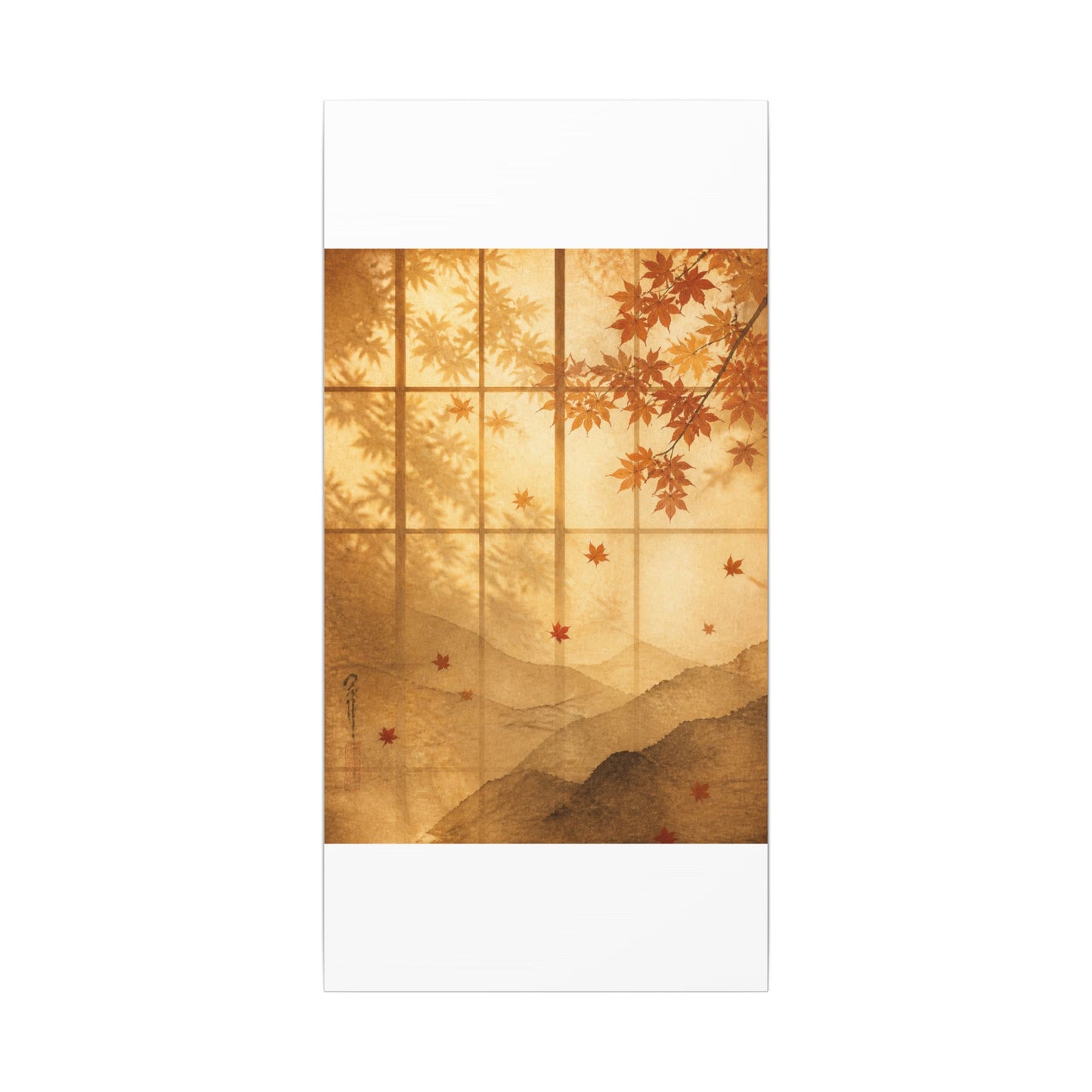 Shoji Screen Texture Canvas Art | Earthy Japandi Art